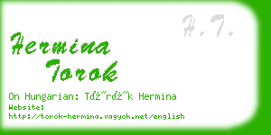 hermina torok business card